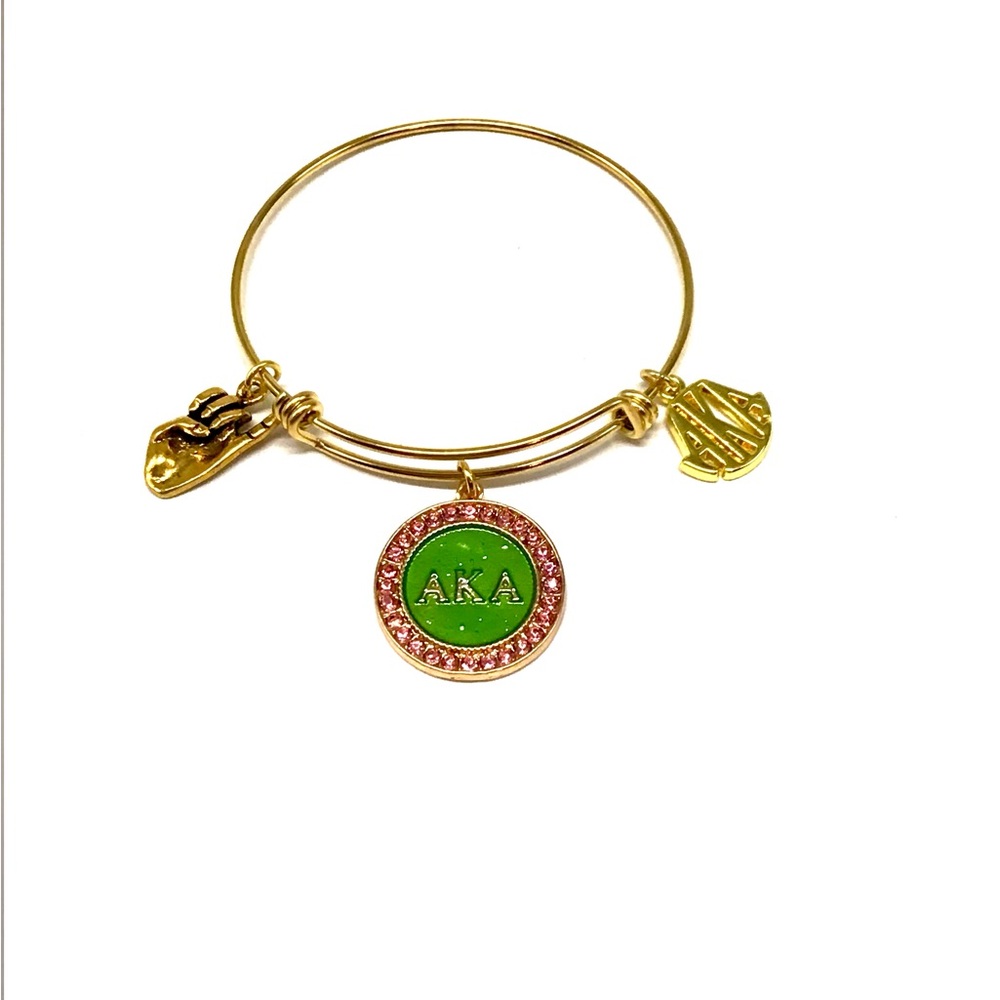 AKA Gold Bangle Charm Bracelet